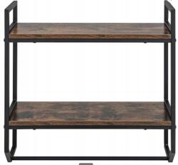 Costway Fürdőszobai Polc Törölközőtartóval 58X58 CM Fém Loft Fali (JV13087)
