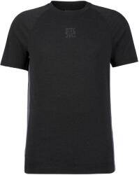 Stoic Мъжка фланелка с къс ръкав за колоездене Stoic PerformanceMerino LofsdalenSt. MTB S/S Cycling jersey - Black / Black (056-4036-0113)