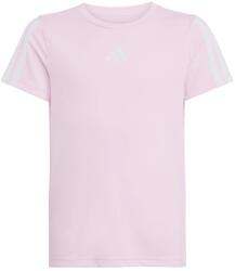 adidas Детска спортна тениска adidas Kid's Training Essential 3 Stripes Tee T-shirt - Clear Pink / White - размер 170 (EU) (704-4542-0516)