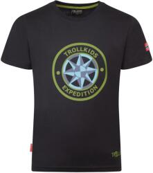 TROLLKIDS Детска тениска Trollkids Kid's Windrose T T-shirt - Black - размер 104 (EU) (704-1810-0912)