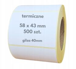  58x43 mm Termikus címkék fehér Zebra 500db Lengyel termék sárga hátlap (eter-50-30-n500-g40-akr)