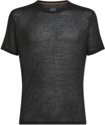 Icebreaker Мъжко мериносово термобельо Icebreaker Merino 75 Cool-Lite Featherlight S/S Crewe Merino base layer - Black (015-2138-0212)