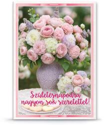 Ars Una alkalmi extra borítékos képeslap F virágos-születésnapi 4768 (30064768)