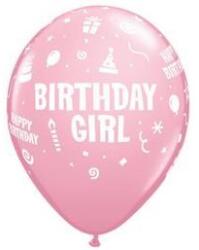 Qualatex Szülinapi lufi 11" 28cm 6db Birthday Girl, 17921 (LUFI685070)