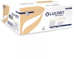 Lucart Easy V hajtogatott kéztörlő 2 rétegű fehér, 20x190lap/karton 40karton/raklap - atadcleankft