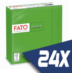FATO Szalvéta 33x33cm smaragdzöld 2 rétegű 50 lap/csomag (24 csomag) - atadcleankft