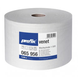 Profix Venet fehér ipari törlőkedő, 1 rétegű, fehér, 500 lap/tekercs, 1 tekercs/zsugor - atadcleankft