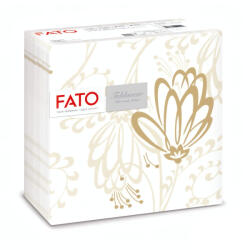 FATO Airlaid szalvéta 40x40cm Boulevard drapp virág dekor 50 lapos - atadcleankft