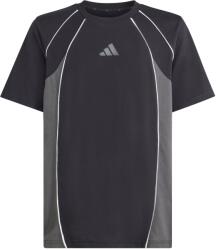 Adidas Детска тениска adidas Kid's Color Block T-Shirt - Black / Grey Six / White - размер 152 (EU) (704-6482-0113)