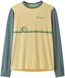 Patagonia Детска спортна тениска Patagonia Kid's L/S Cap SW T-Shirt Sport shirt - Swelldrifter Stripe: Buttercup Yellow (704-4467-0714)