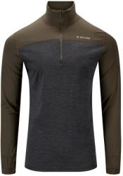 Aclima Мъжко мериносово термобельо Aclima Lightwool 180 Zip Polo Merino base layer - Tarmac / Marengo (015-2349-0113)