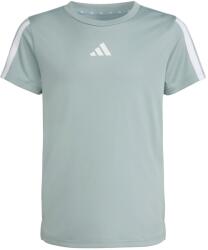 adidas Детска спортна тениска adidas Kid's Training Essential 3 Stripes Tee T-shirt - Wonder Sage / White - размер 116 (EU) (704-4542-0611)