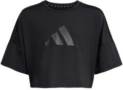 adidas Детска спортна тениска adidas Kid's Sport Icon Crop Tee Sport shirt - Black / Black - размер 116 (EU) (704-6099-0111)