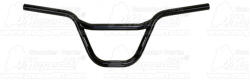  BMX kormány fekete, acél, 650 mm széles, 190 mm emelkedés, 22, 2 mm Német Minőség