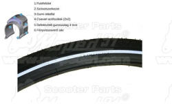  kerékpár köpeny 700x40C (42-622) V66 Stop Thorn Ultimate (STU) Long Way Antipuncture System defektvédelemmel, 3M fényvisszaverő