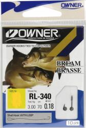 Owner Hooks Horgok előtétzsinórral Owner RL-340 10 db. Méret: 4 (HO-RL34004)