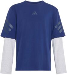 adidas Детска блуза с дълъг ръкав adidas Kid's Future Icons 2-In-1 Long Sleeve T-Shirt Longsleeve - Dark Blue / Light Grey Heather / Night Indigo - размер 140 (EU) (704-6490-0212)