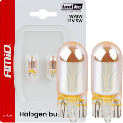  T10 W5W izzó 2db amber chrome (5903293046265) - valtogomb
