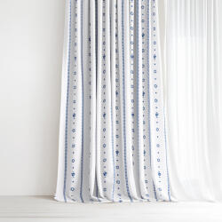 Goldea draperie 100% bumbac - folclor alb 280x150 cm