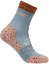Icebreaker Детски туристически чорапи Icebreaker Kid's Merino Hike+ Light Crew Walking socks - Flint Blue / Pink Quartz / Trail - размер 24-26 (EU) (207-1570-0111)