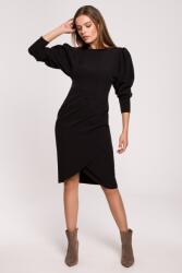 Stylove Elegáns Női Ruha Bő Ujjakkal Fekete 36 S (S284)