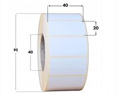  40x20 mm fehér papír címkék 2000 db termotranszfer matricák 40/20 (epap-40-20-2000-40-akr-pb)