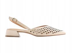 Gioseppo Bézs bőr női slingback cipő Gioseppo 79015 Lagos r38 (79015 Lagos Off- White)