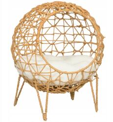 PawHut Techrattan macskakosár párnával, 45x 57cm, Barna (D30-442BN)