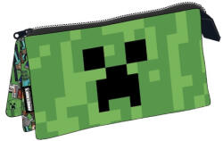  Minecraft Face 3 rekeszes tolltartó 22 cm (MSL704618) - szukits
