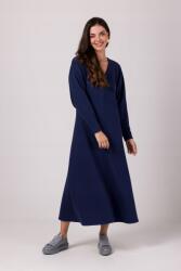 BeWear Női Ruha Ruha V-nyakú Női Maxi Ruha Kék 38 M (B267 NIEBIESKI M)