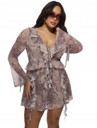 Shein Ruha Mini V-nyakkivágással És Hosszú Ujjú XL