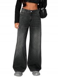 Shein Női Farmernadrág Straight Leg Pamut Közepes Állapot 40