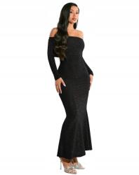 Shein Elegáns Csillámos Hosszú Ruha Nyitott Vállakkal M
