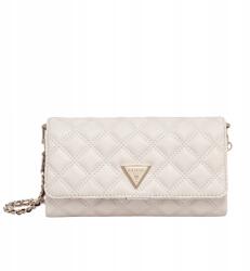 GUESS Krémszínű női steppelt borítéktáska Giully II Xbody Flap Organizer (QG967375)
