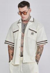SIKSILK férfi ing Ecru oversize Knitted Shirt SS-27988 méret L (SS-27988)