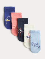Marks & Spencer Опаковка 5 чифта детски чорапи с висок дял на памука (0-25 месеца) Marks & Spencer морско синьо Marks & Spencer | Sin | Момчешки | 0-6
