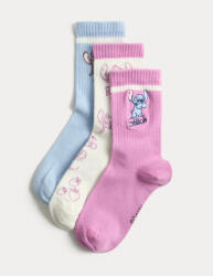 Marks & Spencer Чорапи Lilo & Stitch, комплект 3 двойки (6 малък - 7 голям) Marks & Spencer розов Marks & Spencer | Rozov | Момичешки | 6-8+