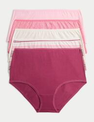 Marks & Spencer Слип с висок пас, от памук с материал Lycra, 5 броя Marks & Spencer розова Marks & Spencer | Rozov | ЖЕНИ | 6