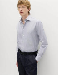 Marks & Spencer Риза тесен крой с текстура, от луксозен памук, лесно глаждане Marks & Spencer морско синьо Marks & Spencer | Sin | МЪЖЕ | 14.5