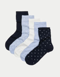 Marks & Spencer Супермеки чорапи до глезена, 5 броя Marks & Spencer синя Marks & Spencer | Sin | ЖЕНИ | 3-5