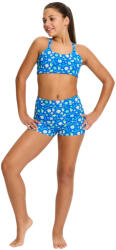 Modibodi Момичешки менструални бански костюм Modibodi Teen Smileyworld Hi Waist Short Boho Botanical Blue долна част Modibodi | Sin Mnogotsveten | Момичешки | 8-10 години