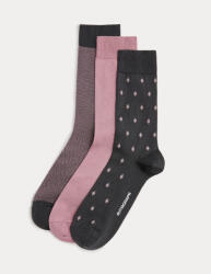 Marks & Spencer Чорапи с високо съдържание на мерсеризирано памук, 3 чифта Marks & Spencer розово Marks & Spencer | Rozov | МЪЖЕ | 6-8.5