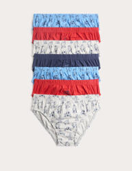 Marks & Spencer Памучни slip от чист памук със спортен печат, опаковка 7 броя (18 месеца - 14 години) Marks & Spencer многоцветен Marks & Spencer | Mnogotsveten | Момчешки | 2-3 години