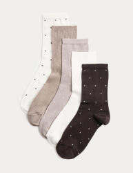 Marks & Spencer 5 чифта супермеки точковидни чорапи Marks & Spencer кафява Marks & Spencer | Kafyav | ЖЕНИ | 3-5