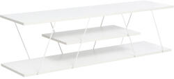 FDY Comoda TV Tarsa, culoare alb, 120 x 30 x 33 cm