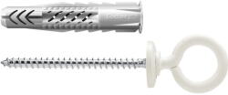 Fischer Univerzális dübel UX OH N 8 x 50 - peremmel és szemes csavarral (fehér bevonattal), 25 db/csomag (94414)