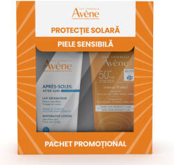 Eau Thermale Avene Pachet Intense Protect SPF50+, 150ml + Lotiune Reparatoare dupa Plaja, 200ml, Avene
