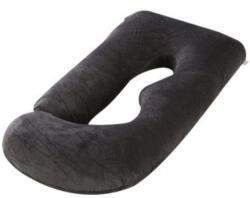 Flippy Perna pentru Gravide, Flippy, Perna de Sarcina, Detasabila si Lavabila, Ergonomica Tip J, Captuseala din Poliester, 155 x 75 x 60 cm, Negru (165306)