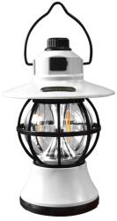 Flippy Lampă de camping retro portabilă, Felinar Vintage LED ABS, Acumulator inclus 1200 mAh, reincarcabila, 20 cm inaltime, 3 moduri de iluminare, intensitate reglabila, Lampa portabila pentru cort în aer l