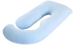 Flippy Perna pentru Gravide, Flippy, Perna de Sarcina, Detasabila si Lavabila, Ergonomica Tip J, Captuseala din Poliester, 155 x 75 x 60 cm, Albastru deschis (165309)